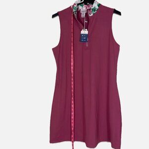 Tommy Bahama Golf Women's Dress - Pink With Zip - Large
